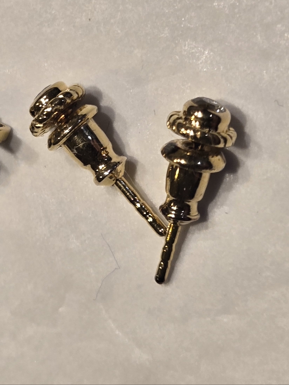Raven James Sia Stud Earrings - Gold Plated Sterling And Crystals - Picture 7 of 10